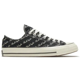 Chuck 70 Low «Scripted Signature Print – Black Egret»