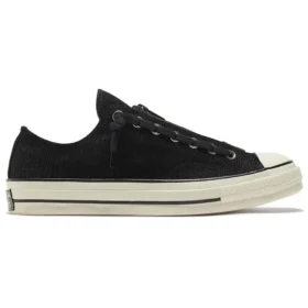 Chuck 70 Zip Low «Embossed Suede – Black Egret»