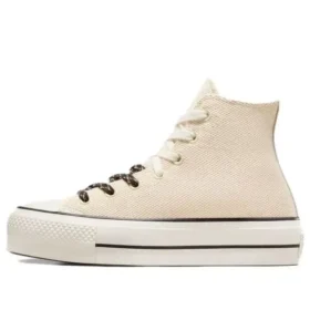 Chuck Taylor All Lift de lona y cuero «Beige White»