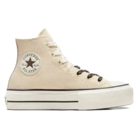 Chuck Taylor All Lift de lona y cuero «Beige White»