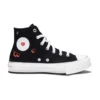 Chuck Taylor All Star con plataforma de EVA y corazón Y2K de caña alta «Negro»