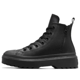 Chuck Taylor All Star con suela de plataforma y tacón de cuero «Negro»