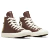 Chuck Taylor All Star de cuero con forro de piel sintética «Marrón oscuro»