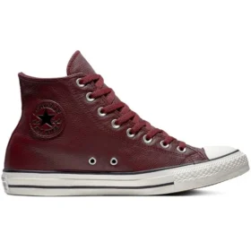Chuck Taylor All Star de cuero de caña alta «Red White»