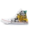 Chuck Taylor All Star High Hand Painted Canvas «White Yellow Blue»