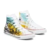 Chuck Taylor All Star High Hand Painted Canvas «White Yellow Blue»