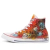 Chuck Taylor All Star High pintadas a mano «Orange Red»