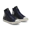 Chuck Taylor All Star High Tumbled Leather «Black Hyper Royal»