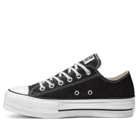 Chuck Taylor All Star Lift Glitter Low Top Thick Sole «Black White»