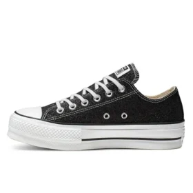 Chuck Taylor All Star Lift Glitter Low Top Thick Sole «Black White»