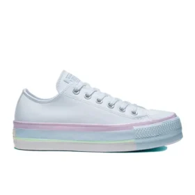 Chuck Taylor All Star Lift Low «Blanco, lila y azul»