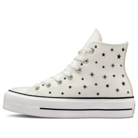 Chuck Taylor All Star Lift Platform High «Embroidered Stars – Egret»