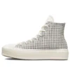 Chuck Taylor All Star Lift Platform High «Houndstooth Shine – Egret Pure Silver»