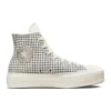 Chuck Taylor All Star Lift Platform High «Houndstooth Shine – Egret Pure Silver»