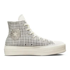 Chuck Taylor All Star Lift Platform High «Houndstooth Shine – Egret Pure Silver»
