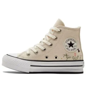 Chuck Taylor All Star Lift Platform High PS «Bordado floral – Marfil natural»