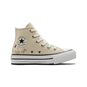 Chuck Taylor All Star Lift Platform High PS «Bordado floral – Marfil natural»