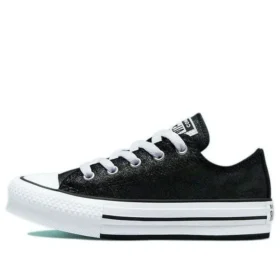 Chuck Taylor All Star Lift Platform Iridescent Leather «Negro Blanco»