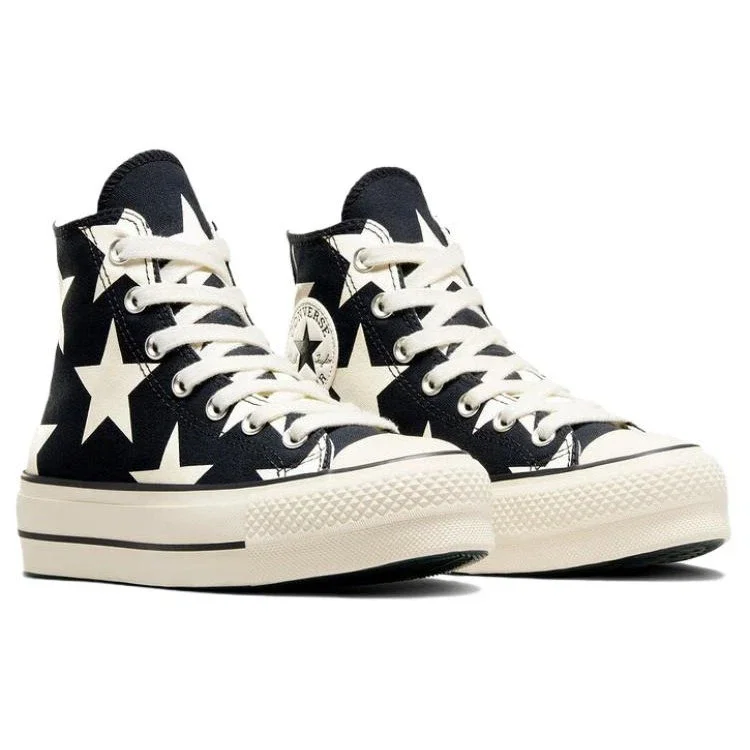 Chuck Taylor All Star Lift Platform Large Stars High «Negro Blanco» Chuck Taylor All Star Lift Platform Large Stars High «Negro Blanco»