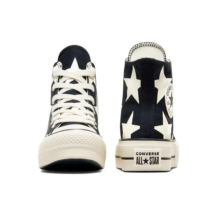 Chuck Taylor All Star Lift Platform Large Stars High «Negro Blanco» Chuck Taylor All Star Lift Platform Large Stars High «Negro Blanco»