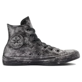 Chuck Taylor All Star Luxe Leather «Negro Gris Plata»