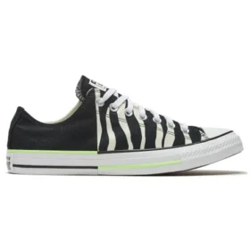 Chuck Taylor All Star «Negro con estampado de cebra y verde neón»