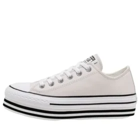 Chuck Taylor All Star Platform Low Top Suela de esponja color crema