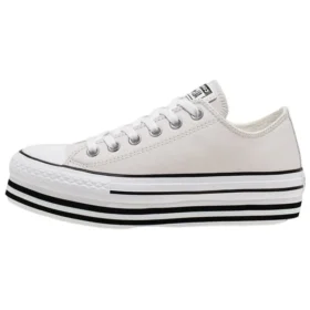 Chuck Taylor All Star Platform Low Top Suela de esponja color crema