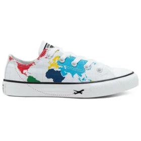 Chuck Taylor All Star World Map «Blanco, azul y rojo»