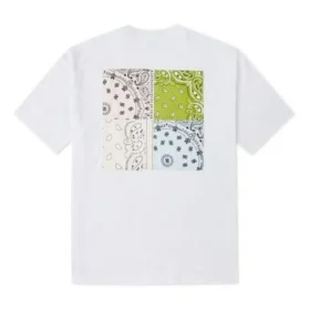 Colores contrastantes, color anacardo, holgada, cuello redondo, manga corta, estilo para pareja, blanco