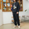 Conjunto de pantalones deportivos de cintura alta de color liso para hombre de Converse / Pantalones / Pantalones de chándal / Pantalones de jogging negros