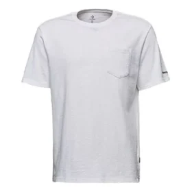 Converse Classic Basic Casual de manga corta para hombre, color blanco Converse Classic Basic Casual de manga corta para hombre, color blanco