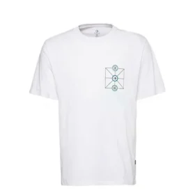 Converse Creative Sports para hombre, cuello redondo, manga corta, blanco Converse Creative Sports para hombre, cuello redondo, manga corta, blanco