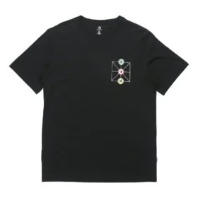 Converse Creative Sports para hombre, cuello redondo, manga corta, negro Converse Creative Sports para hombre, cuello redondo, manga corta, negro