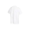 Converse para hombre, color liso, estampado en el pecho, cuello redondo, manga corta, blanco