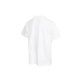 Converse para hombre, color liso, estampado en el pecho, cuello redondo, manga corta, blanco Converse para hombre, color liso, estampado en el pecho, cuello redondo, manga corta, blanco