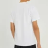 Converse para hombre, color liso, estampado en el pecho, cuello redondo, manga corta, blanco