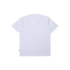 Converse para hombre con estampado de cara sonriente, transpirable, manga corta, blanco Converse para hombre con estampado de cara sonriente, transpirable, manga corta, blanco