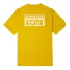 Converse para hombre con estampado del logotipo Alphabet, estilo retro casual, manga corta, amarillo