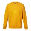 Converse para hombre con estampado del logotipo, cuello redondo, jersey amarillo