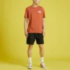Converse para hombre con estampado del logotipo del arcoíris, de punto, deportivo, de manga corta, rojo