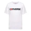 Converse para hombre de algodón puro con letras, manga corta, blanco
