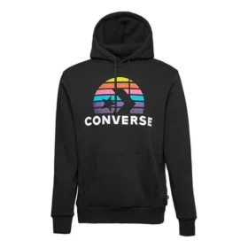 Converse Planet Set Po para hombre, estilo atlético casual, deportivo, estampado, tejido de punto, negro Converse Planet Set Po para hombre, estilo atlético casual, deportivo, estampado, tejido de punto, negro