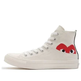 Converse x COMME des GACRONS PLAY Chuck 70 Hi Half Logo «White»