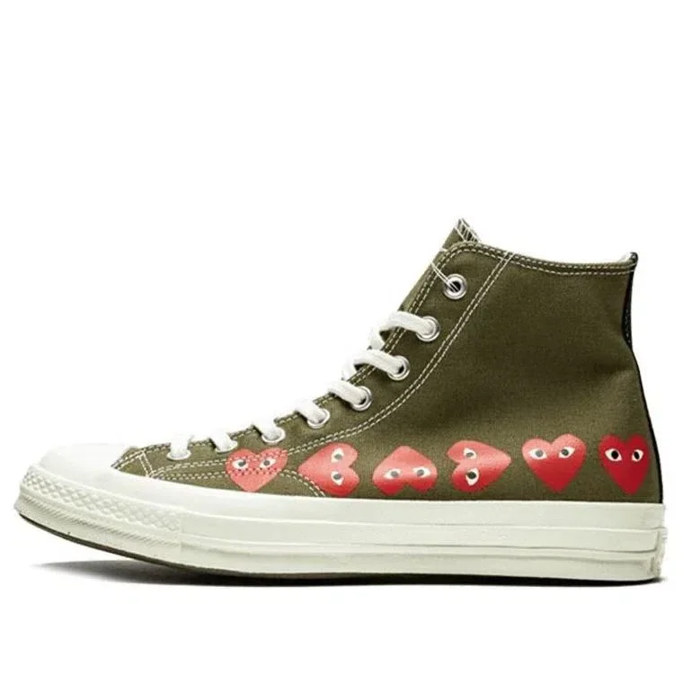 Converse x COMME des GARCONS PLAY Chuck 70 Hi Multi Heart «Khaki» Converse x COMME des GARCONS PLAY Chuck 70 Hi Multi Heart «Khaki»