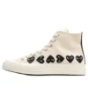 Converse x COMME des GARCONS PLAY Chuck 70 Hi «Multi Heart – Milk Black»