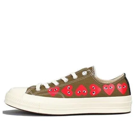 Converse x COMME des GARCONS PLAY Chuck 70 Low Multi Heart «Khaki» Converse x COMME des GARCONS PLAY Chuck 70 Low Multi Heart «Khaki»