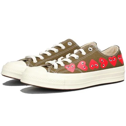 Converse x COMME des GARCONS PLAY Chuck 70 Low Multi Heart «Khaki» Converse x COMME des GARCONS PLAY Chuck 70 Low Multi Heart «Khaki»