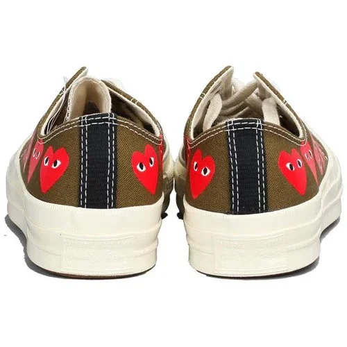 Converse x COMME des GARCONS PLAY Chuck 70 Low Multi Heart «Khaki» Converse x COMME des GARCONS PLAY Chuck 70 Low Multi Heart «Khaki»