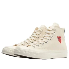 Converse x Comme des Garçons PLAY Chuck 70 Hi «Single Heart Milk»